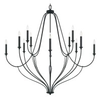 Capital Lighting 441601Bi Bentley Transitional Airy Design Candle Chandelier, 12-Light 720 Total Watts, 53