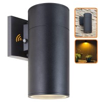 Zuukole Dusk To Dawn Sensor Outdoor Wall Light, Exterior Lighting -Etl Listed, Aluminum Anti-Rust Waterproof Wall Mount Cylinder Design, 1-Direction Up Or Down Light Fixture For Porch,Patio Or Doorway