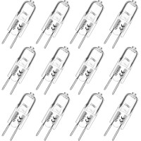 Haraqi 12 Pack Gy635 Halogen Bulbs Bipin 12 Volt 50 Watt Replacement T4 Tubular Jcd Type Bulbs For Ceiling Lightstable Light