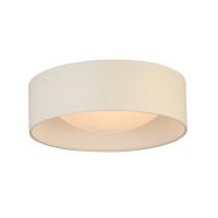 Eglo Orme 12 In. Flush Mount Ceiling Led Dimmable Light Fixture For Living Room, Bedroom, Hallway, White