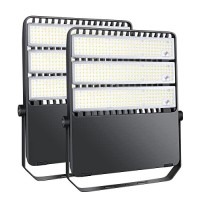 Ledmo 42,000Lm Outdoor Stadium Flood Lights, High Power Led Floodlights For Sports Field, Basketball Court, Parking Lot, Industrial Area 300W, 5000K (2Pack)