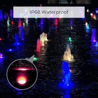 Shoyo Rgb Pond Lights Underwater Colorful Spotlights Ip68 Waterproof Colored Led Fountain Light Submersible Landscape Spotligh