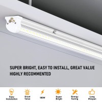 Onlylux 8Ft Led Shop Light 8 100W 15000Lm 6000K 12 Pack 8 Foot Linkable Led Shop Lights With Plug Fixture For Garage Worksh