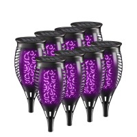 Solar Tiki Torch Lights With Flickering Flames For Garden Torch Stake Light Outdoor Decorative Waterproof Landscape Flame Ligh