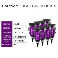 Solar Tiki Torch Lights With Flickering Flames For Garden Torch Stake Light Outdoor Decorative Waterproof Landscape Flame Ligh