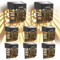 Loftek Solar Deck Lights 8 Pack Solar Fence Lights Outdoor Decorative Lights Dusk To Dawn Waterproof Fence Post Solar Wall