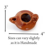 Herodian Biblical Replica Ancient Clay Oil Lamp Glazed Coating Symbolize The Time Of Jesus Jerusalem Oil Lamp Religious Gift