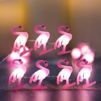 Silverstro Flamingo Led Lights Fairy Tale Themes Battery & Usb Powered 10Ft 30Leds Fairy Lights With Remote - Baby Birthday Summer Decor - Flamingo Length 1