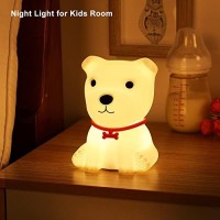 Zklili Kids Night Light, Cute Dog Night Light For Bedroom, Puppy Nightlights Birthday Gifts For Boys Girls Baby, Remote Control Usb Rechargeable Silicone Lamps, Animal Night Light