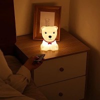 Zklili Kids Night Light, Cute Dog Night Light For Bedroom, Puppy Nightlights Birthday Gifts For Boys Girls Baby, Remote Control Usb Rechargeable Silicone Lamps, Animal Night Light