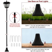 Maggift 67 Inch Solar Lamp Post Lights, 100 Lumen Solar Powered Vintage Street Lights Outdoor, Warm White Led Edison Bulb Solar Post Light For Lawn, Pathway, Driveway, Front/Back Door