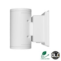 Nicor Outdoor Owcr4U1035Mv30Wh Dorado 35W Round Led Wall Mount 3000K White Outdoor Cylinder Light 4