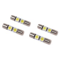 FeaturesCompatible with Dodge Challenger vanity light bulbs Warm or cool white LED or choose your colorPlug and play no modification with factory 28mm Fuse bulb sizeAvailable in multiple brightness levelsOverviewModern Style Replacement LED bulbs are a si