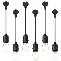 Goodsmann Low Voltage Outdoor String Lights 6Pk Led Replacement Hanging Light Bulbs 12V Ac 2W Weatherproof Vintage Bulbs For Decorative Patio Festival Gecoration - Warm White