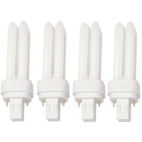 Dysmio 13 Watt Cfl Light Bulbs 2 Pin Gx23-2 Base 4100K Cool White 13W High Output 800 Lumens Double Tube Compact Fluorescent Light Bulbs Plug-In 4 Pack