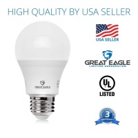 Great Eagle Lighting Corporation 100W Equivalent Led Light Bulb 1500 Lumens A19 4000K Cool White Non-Dimmable 15-Watt Ul Listed (4-Pack)