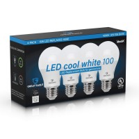 Great Eagle Lighting Corporation 100W Equivalent Led Light Bulb 1500 Lumens A19 4000K Cool White Non-Dimmable 15-Watt Ul Listed (4-Pack)