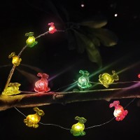 Easter Decorations Lights,10Ft 30 Led Bunny Rabbit String Light For Easter Indoor Outdoor Fairy Lights For Easter Eggs Hunt Party Spring Home Bedroom Waterproof Battery Operated(8 Light Modes)