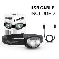 Energizer Rechargeable Led Headlamp Pro400, Ipx4 Water Resistant, High-Powered Bright Led, Multiple Light Modes, Best Headlight For Camping, Running, Outdoors, Emergency Light, Usb Included