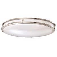 Designers Fountain Flush Mount Ceiling Light 24 Inch Oval Led Plastic Lighting Fixture Kitchen Bedroom Bathroom And Hallway