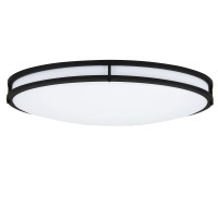 Designers Fountain Flush Mount Ceiling Light 24 Inch Oval Led Plastic Lighting Fixture For Kitchen Bedroom Bathroom And Hall