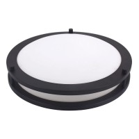 14 Inch Matte Black Round 26 Watt, 1400 Lumens Dimmable Dc Led Flush Mount Ceiling Light Fixture, Soft White, Bright White, Daylight 3000K/4000K/5000K, Ev1414C3C-43