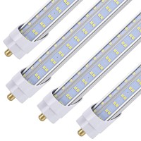 Bsk.Bestka (10-Pack),8 Foot Led Bulbs,120W 13500Lm 6000K Cold White, Super Bright, T8 T10 T12 Led Tube Lights, V Shaped 8Ft Led Tube Light 270 Angle,Fa8 Single Pin Led Lights, Clear Cover