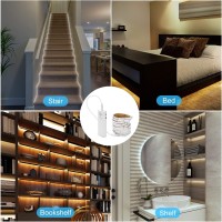 2Pack Rechargeable Led Strip Lights With Motion Sensor, Cool White Led Closet Light Motion Activated, Under Cabinet Strip Light