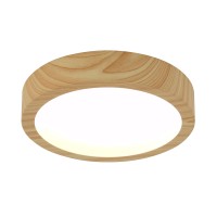 Artika Dryad Wood 10-Inch Flushmount Ceiling Light Fixture, Light Wood