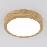 Artika Dryad Wood 10-Inch Flushmount Ceiling Light Fixture, Light Wood