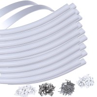 Muzata 20Pack 3.3Ft/1M Flexible Silver Led Channel With Milky White Led Cover Lens Bendable Aluminum Profile Housing Track For Strip Tape Light Anodized Curved Mount U106 1M Ww, Lb1