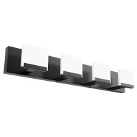 Ralbay 4 Light Black Bathroom Vanity Light Fixtures Acrylic Matte Black Vanity Light Fixtures Led Modern Bathroom Vanity Lights Over Mirror