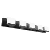 Ralbay Led Modern Bathroom Vanity Light 5 Light Acrylic Matte Black Modern Bathroom Vanity Lighting Fixtures Black Vanity Light For Bathroom