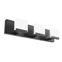 Ralbay Led Modern Black Vanity Light 3 Light Acrylic Matte Black Bathroom Vanity Wall Light Modern Black Bathroom Vanity Lighting Fixtures