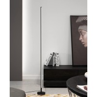 Tacahe Minimalist Corner Floor Lamp - 2700K-6500K Dimmable Led Night Light - Modern Standing Mood Lamp With Remote Control For Living Room, Bedroom - 57