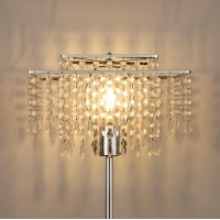 Mlambert Double-Layer Lampshade Crystal Floor Lamp For Bedroom Modern Floor Lamp For Livingroom,Elegant Standing Lamp,61.57