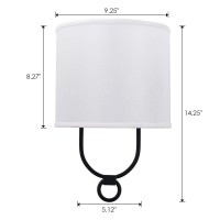 Viluxy Modern Wall Sconces Bedside Wall Sconce Lighting Fixture With White Fabric Shade For Bedroom Hallway Entryway Passway