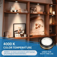 Leastyle Under Counter Lights For Kitchen,Led Puck Lights With Remote Control 6 Pack, Under Cabinet Lighting Battery Operated,Steps Lights Indoor, Stick-Up Lights