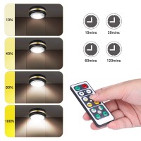 Leastyle Under Counter Lights For Kitchen,Led Puck Lights With Remote Control 6 Pack, Under Cabinet Lighting Battery Operated,Steps Lights Indoor, Stick-Up Lights