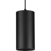 Progress Lighting P500356-031 6In Cyl Rnds Cylinder, Black, 12.00X6.00X6.00