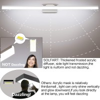 Solfart Dimmable Modern Led Vanity Lighting Fixtures Silver Finishing Aluminum With Acrylic 47.3 Inch Lights