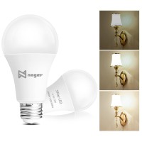 Noger 3 Way Light Bulbs A19, 30 70 100W Equivalent, 4000K Natural White, 3 Way E26 Light Bulbs For Reading, 500-1200-1600Lm, 2 Pack