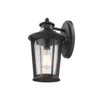 Rosient Outdoor Wall Lantern, Outdoor Wall Sconces, Exterior Wall Mounted Lights, Porch Wall Lighting Fixture, Outdoor Wall Lamp (Black, 1 Pack)