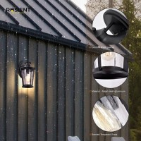 Rosient Outdoor Wall Lantern, Outdoor Wall Sconces, Exterior Wall Mounted Lights, Porch Wall Lighting Fixture, Outdoor Wall Lamp (Black, 1 Pack)