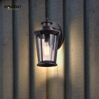 Rosient Outdoor Wall Lantern, Outdoor Wall Sconces, Exterior Wall Mounted Lights, Porch Wall Lighting Fixture, Outdoor Wall Lamp (Black, 1 Pack)