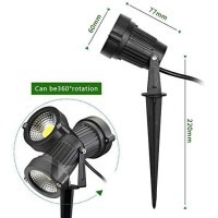 Z Led Landscape Lights,5W Outdoor Pathway Garden Yard Spotlight,Ip65 Waterproof Garden Floodlight,Outdoor Spotlight With Stake,Ul Cord 5-Ft With Plug 6500K Daylight White(Pack Of 4)