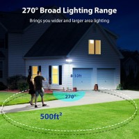 Imaihom 2 Pack 50W Motion Sensor Light Outdoor, 4600Lm Led Security Light, 6500K Flood Lights Outdoor Motion Sensor, Ip65 Waterproof 3 Head Adjustable Motion Activated Lights For House Yard Garage