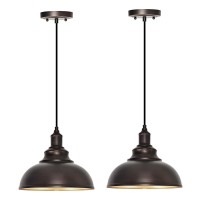 Alaislyc 2 Pack Bronze Pendant Lights Kitchen Island Industrial Adjustable Hanging Barn Light Fixtures