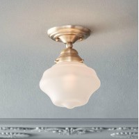 Regency Hill Floating Rustic Farmhouse Ceiling Light Semi Flush-Mount Fixture 7