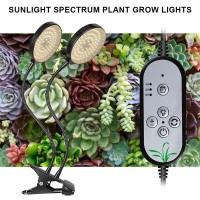 Openbeauty Grow Light 30W Sunlike Full Spectrum Led Plant Grow Lights With Timer Auto On/Off 4/8/12H Waterproof Grow Lamp For Indoor Plants, 5 Dimmable Levels, 3 Switch Modes, Adjustable Gooseneck